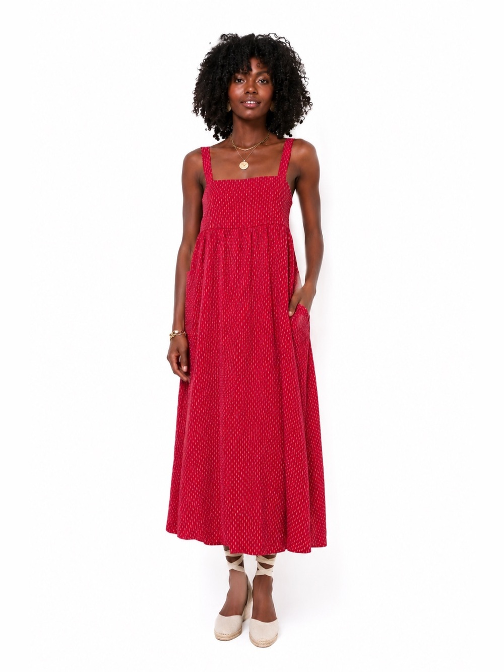 NWT | Pomander Place x Tuckernuck | Rare Geneva Square Neck Midi Dress - Size XL